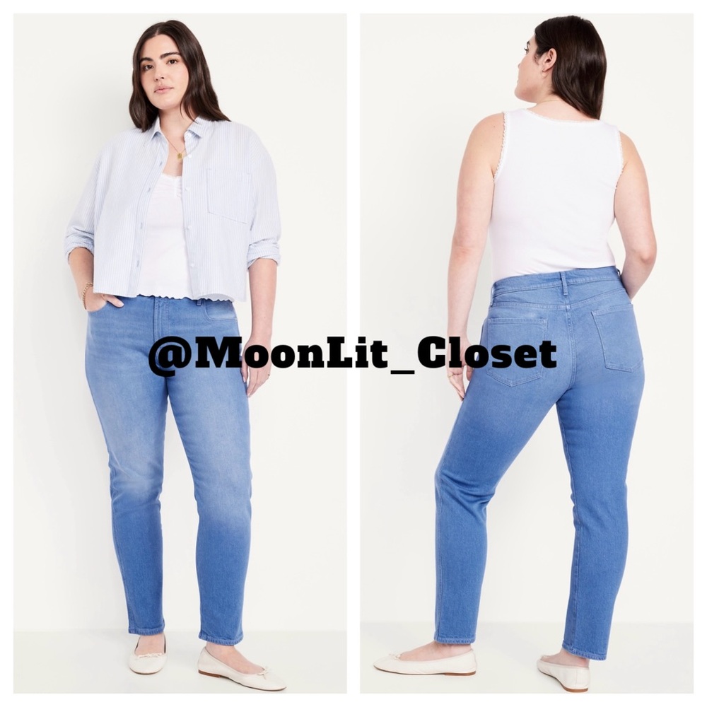 Old Navy High-Waisted Vintage Slim Jeans “Cornflower Blue” Women’s Size 12